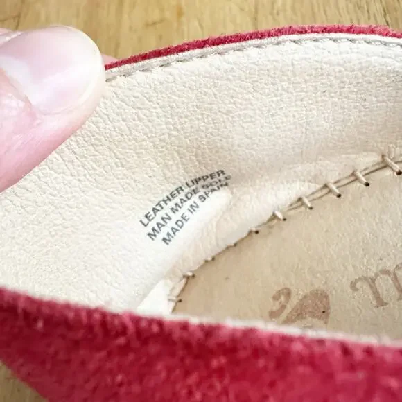 Macarena Womens Red Espadrilles Flats Suede Leather Shoes Sz 9/40 Made in Spain - Picture 5 of 9